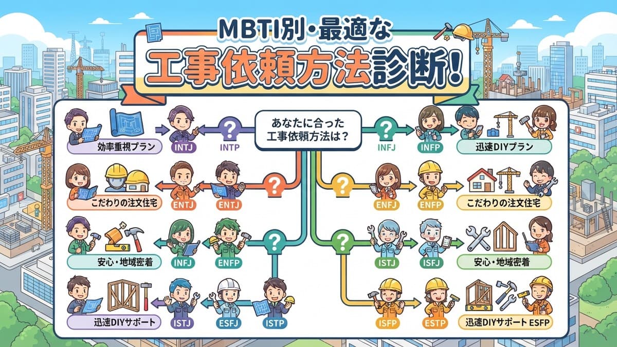 MBTI別・最適な工事依頼方法診断!16タイプの性格に合わせた依頼ステップ完全ガイド2