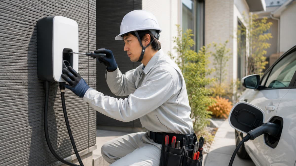 自宅EV充電設備の工事費用は?200V普通充電コンセント導入ガイド